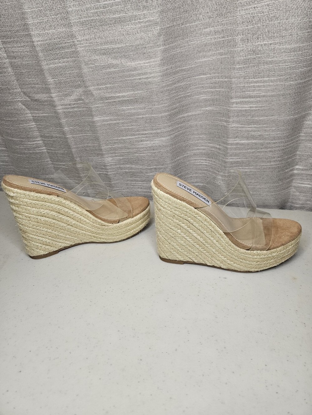 Steve Madden Sunrise clear wedged sandals New 5.5 - Picture 9 of 14